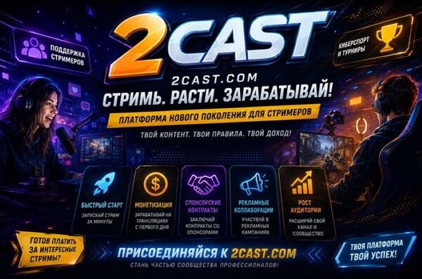 Онлайн-сервис 2Cast – инновации в стриминге