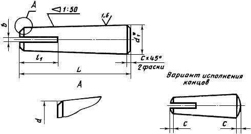 Штифт конический ГОСТ 19119-80