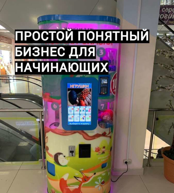 Вендинговый бизнес в ТЦ.5 точек.Игрушки.10 мес