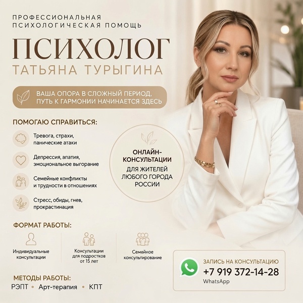 Психолог онлайн для России | Помощь при тревоге, депрессии,
