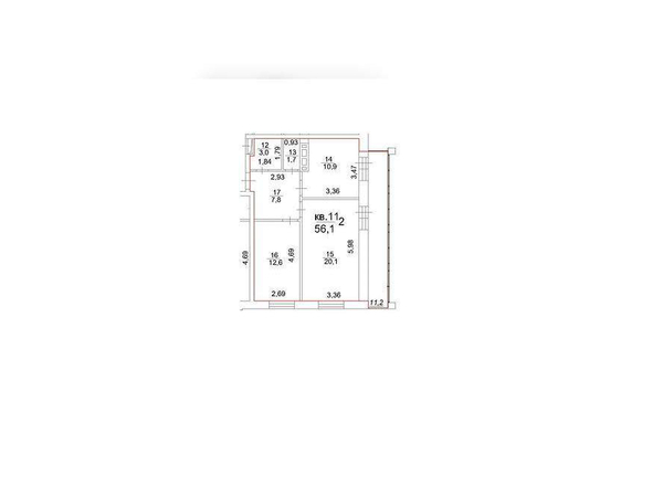 Срочная продажа! Продается 2-комн. квартира 56.1 кв.м.