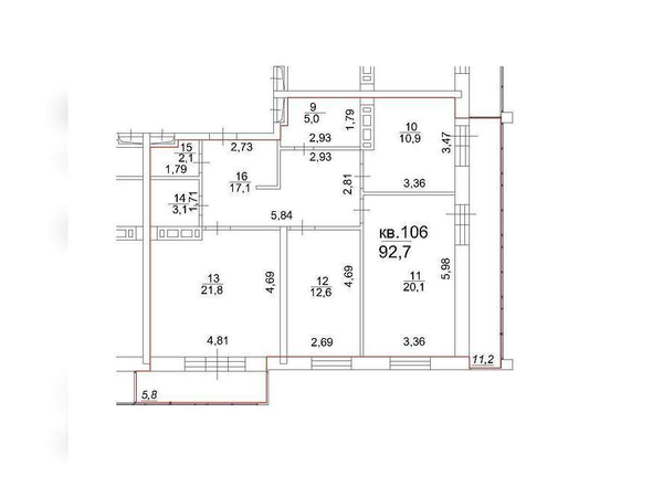 Срочная продажа! Продается 3-комн. квартира 92.7 кв.м.